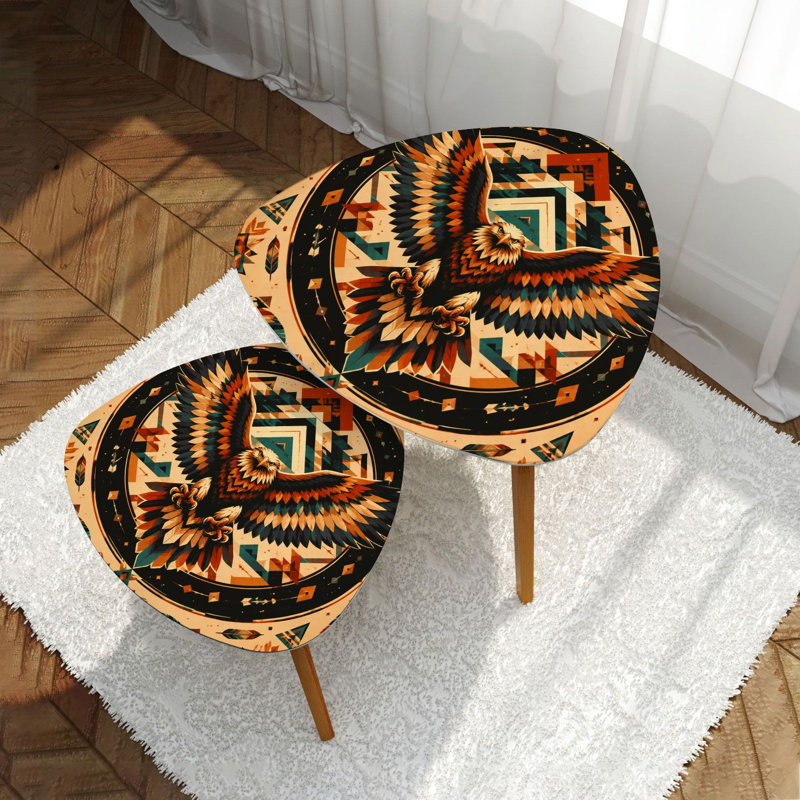 Ensemble de 2 tables basses gigognes Triangle