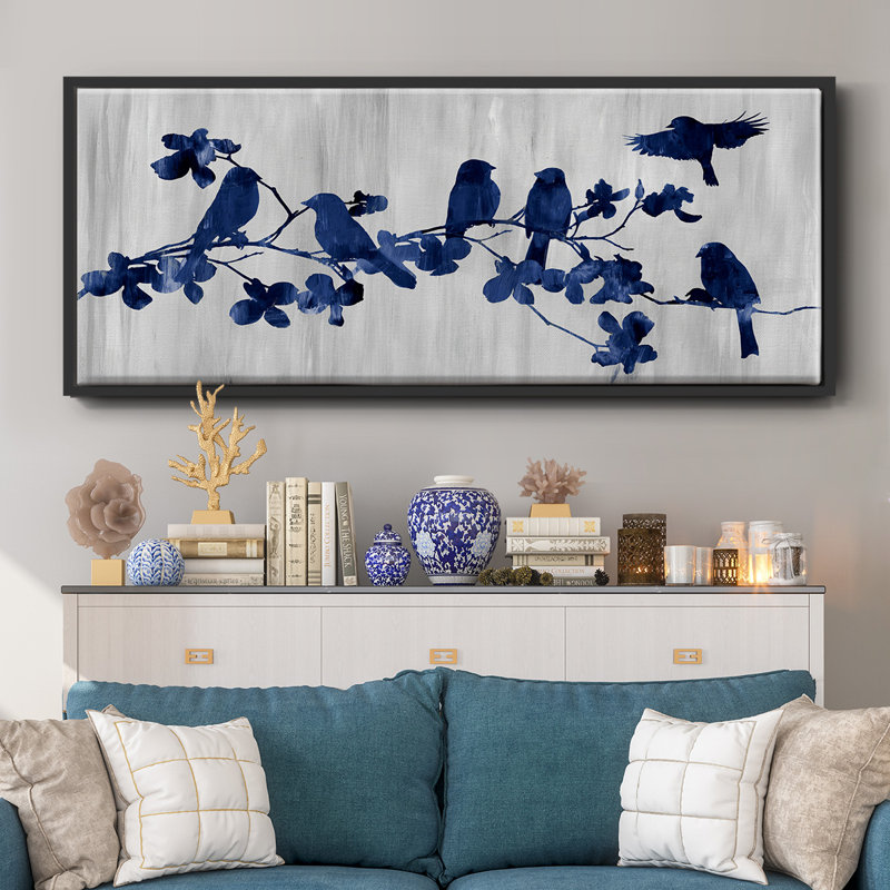 Indigo Hangout- Framed Canvas