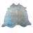 Handmade Blue Metallic Acid Washed Cowhide Rug
