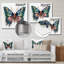 «Blue Crystal Butterfly IV», art mural papillon en métal-1978628521