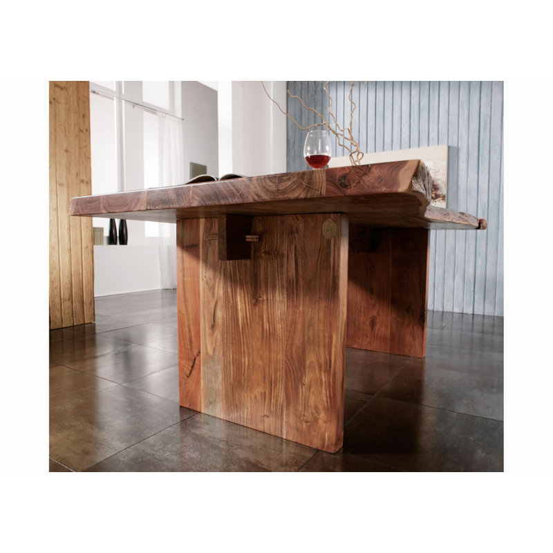 Freeform Acacia Solid Wood Dining Table, H78 x L170 x W110cm