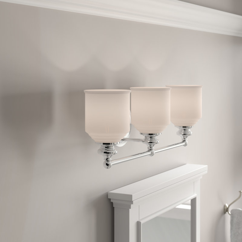 Abarca 3-Light Dimmable Vanity Light in Polished Chrome, Chrome