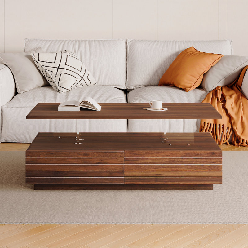 Table basse avec 2 tiroirs Modern, Brun