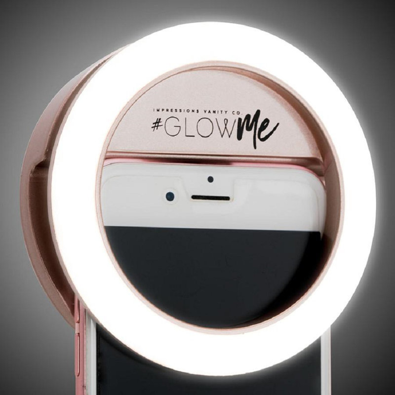 Anneau lumineux à DEL pour appareils mobiles GlowMe 2.0, couleur blanche brillante pour rendre vos autoportraits parfaits