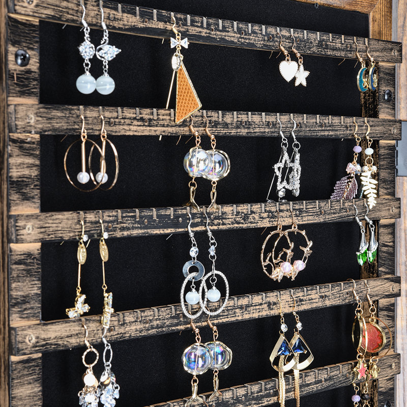 Armoire à bijoux avec miroir Kowal, Brun