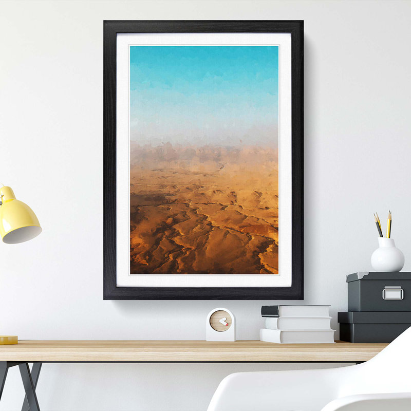 Sunrise over Israel in Abstract - Picture Frame Graphic Art Print, Black Framed, 48cm H x 36cm W x 2cm D