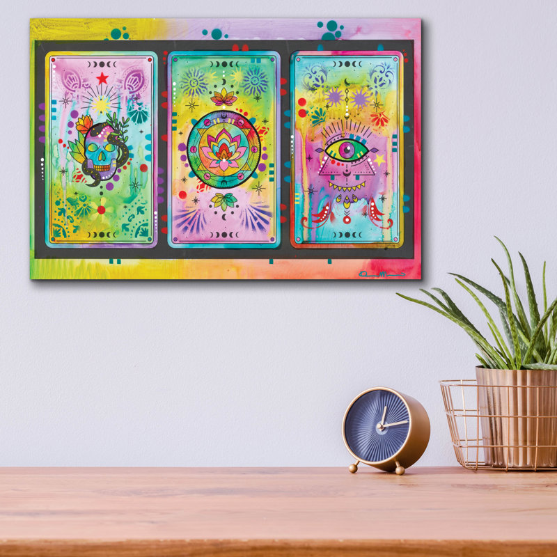 «Tarot Reading» par Dean Russo, art mural en verre acrylique, H 12 po x l 16 po x P 0,13 po