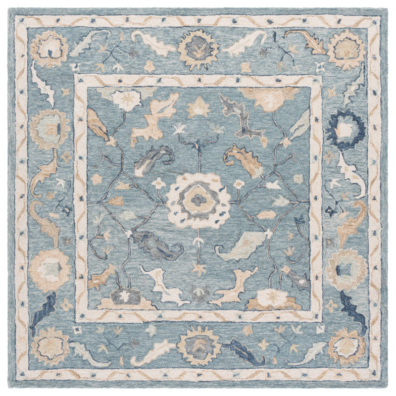 Metro Hand Tufted Wool Oriental Rug, Square 6'