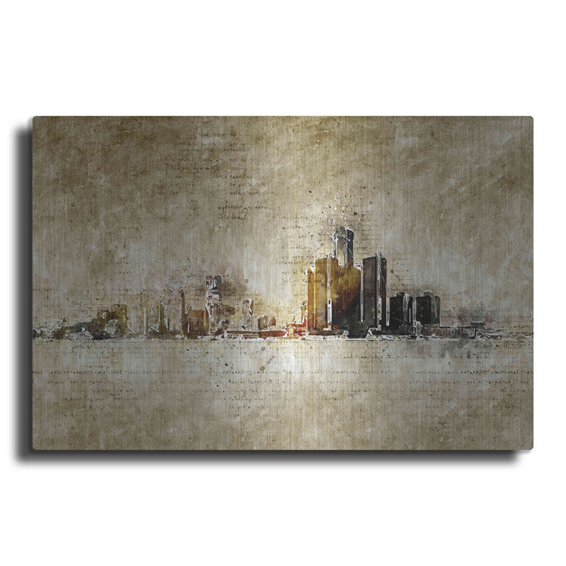 «Detroit» par Incado - impression sans cadre sur métal, H 16 po x l 24 po x P 0,13 po