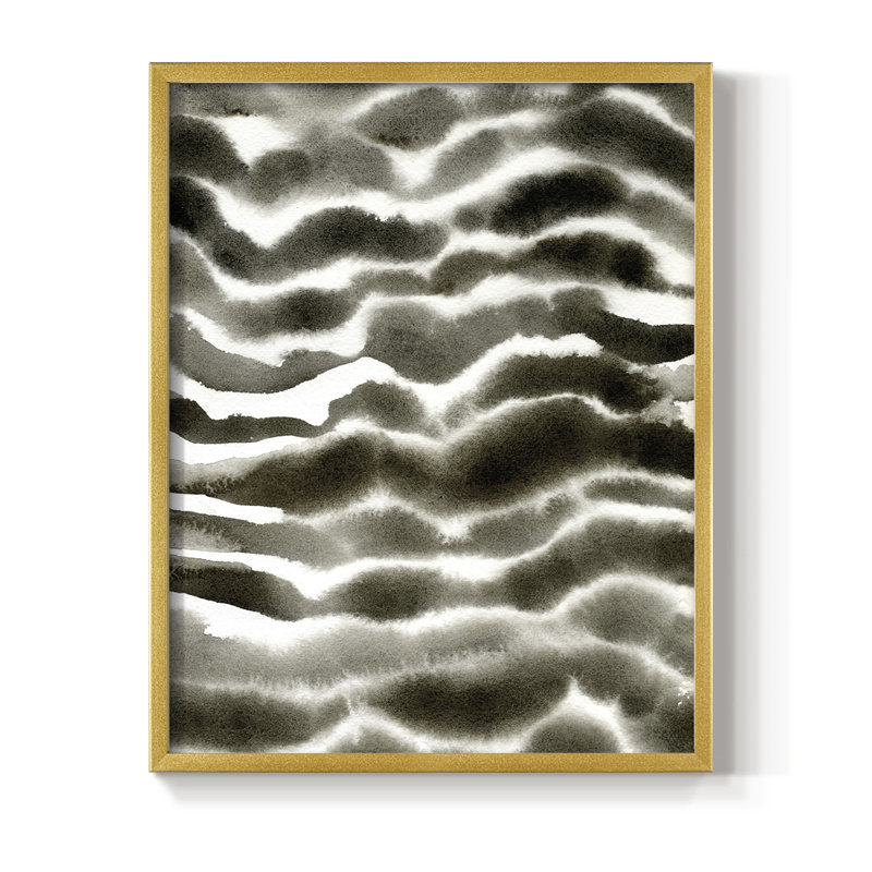 Jungle Stripe I, reproduction encadrée - bois massif, H 14 po x l 11 po