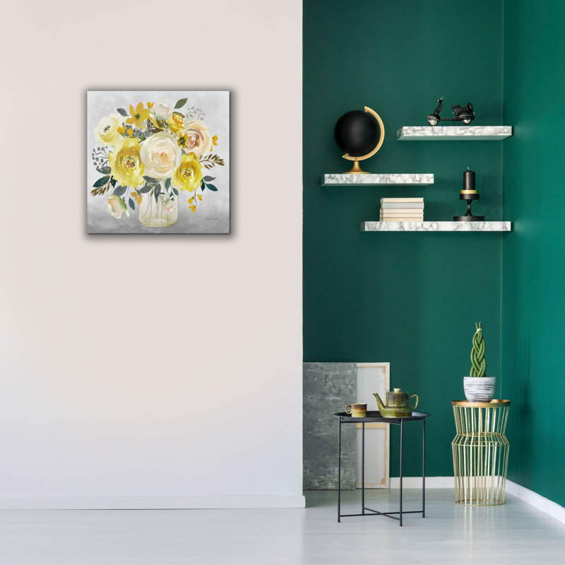  «Beautiful Floral Bouquet D» par Jean Plout, art mural sur toile, 26 po x 26 po, H 26 po x l 26 po