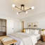 Modern Black Chrome 4-Light Sputnik Flush Mount Ceiling Light
