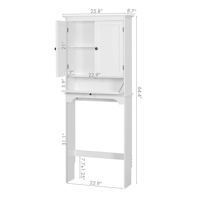 Rangement au-dessus de la toilette P 8,7 po x l 25,8 po x H 64,4 po
