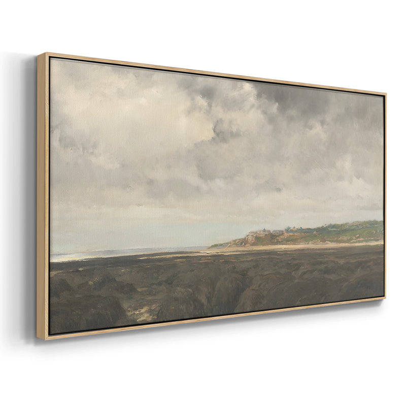 Série paysage - CML XXIV - Toile tendue avec châssis encadré - Prêt à être accroché, H 21 po x l 41 po, Silver