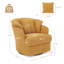 Fauteuil demi-tonneau pivotant rembourré Lakitia Rowena -2136543497