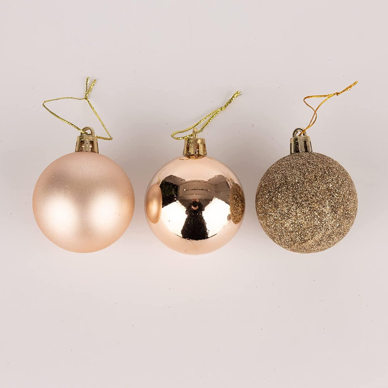 5cm Polyvinyl Chloride (PVC) Bauble, Gold