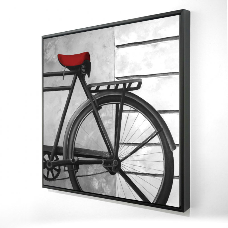 Vélo arrière - décor de toile encadré de vélo minimaliste
