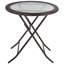 Round Metal Folding Outdoor Dining Table , 68cm cm W 68cm cm D