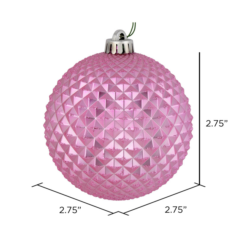Ornement boule Durian Glitter, Rose