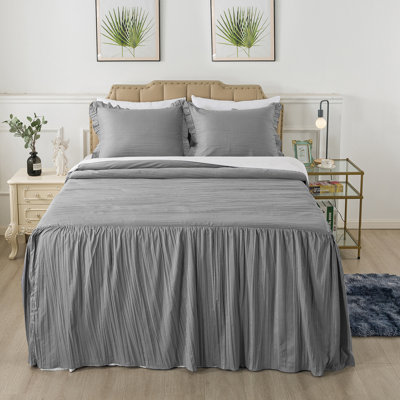 Ensemble de couvre-lit / couvre-lit en microfibre 5 pièces Ladarrius
