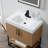 30" Free Standing Single Bathroom Vanity with Resin Top in Oak