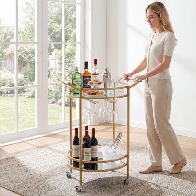 Ciar Round Metal Bar Cart