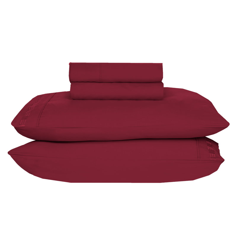 Ensemble de draps en microfibre Paarizaat 9900 Series, Très grand, Rouge
