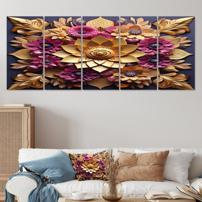 Balen - Lotus Wall Art Decor Set 5 Piece