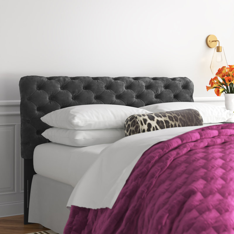 Tête de lit Lizzy, Gris anthracite, Grand