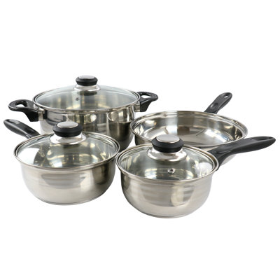 Ensemble de batterie de cuisine 7 pièces en acier inoxydable