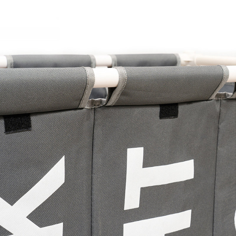 Fabric Rolling Laundry Sorter, Grey