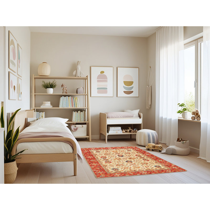 Brzozowski Oriental Indoor Rug, Rectangle 4' x 6'