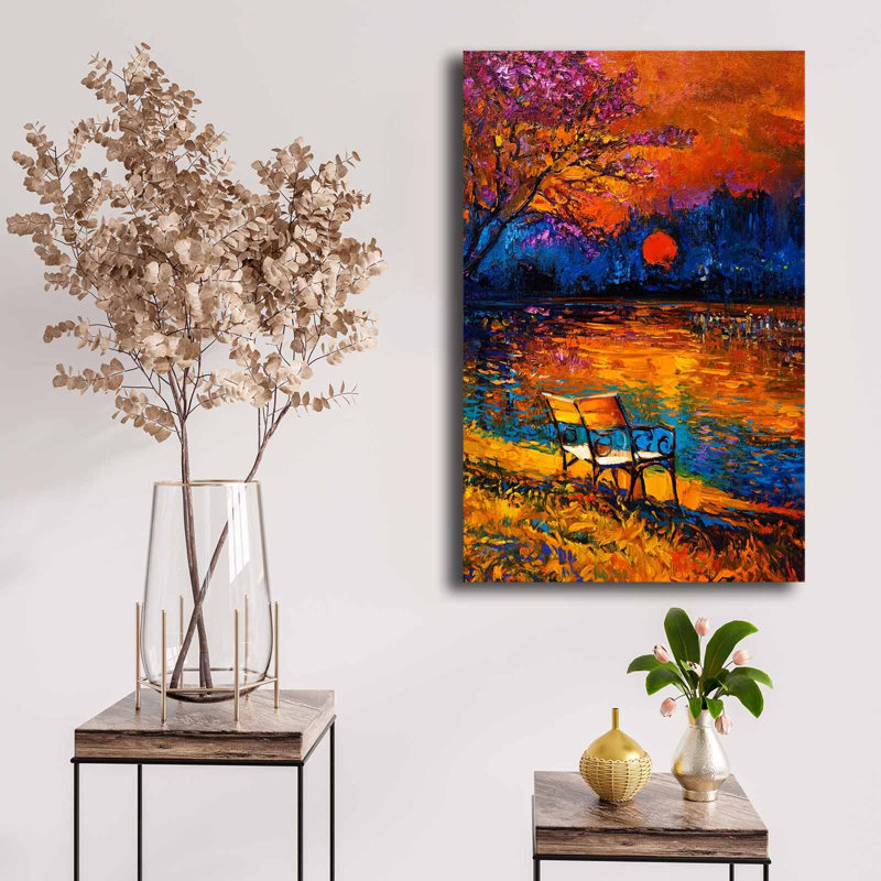 Superbe peinture décorative sur toile, 17,7 po x 27,6 po | 100% toile (épaisseur: 0,1 pouce) et cadre 100% bois de pin (épaisseur: 0,87 pouce) | Parfait pour le salon, la chambre à coucher et le bureau, et pour une œuvre d'art élégante