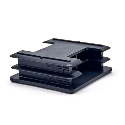 Outwater Plastic 2" Square Insert End Caps For Tubing, Finishing Plug For Square Tubing Chair Glide, Floor Protector, Fits Multi Gauge Tubing, USA Made, 4 Pack