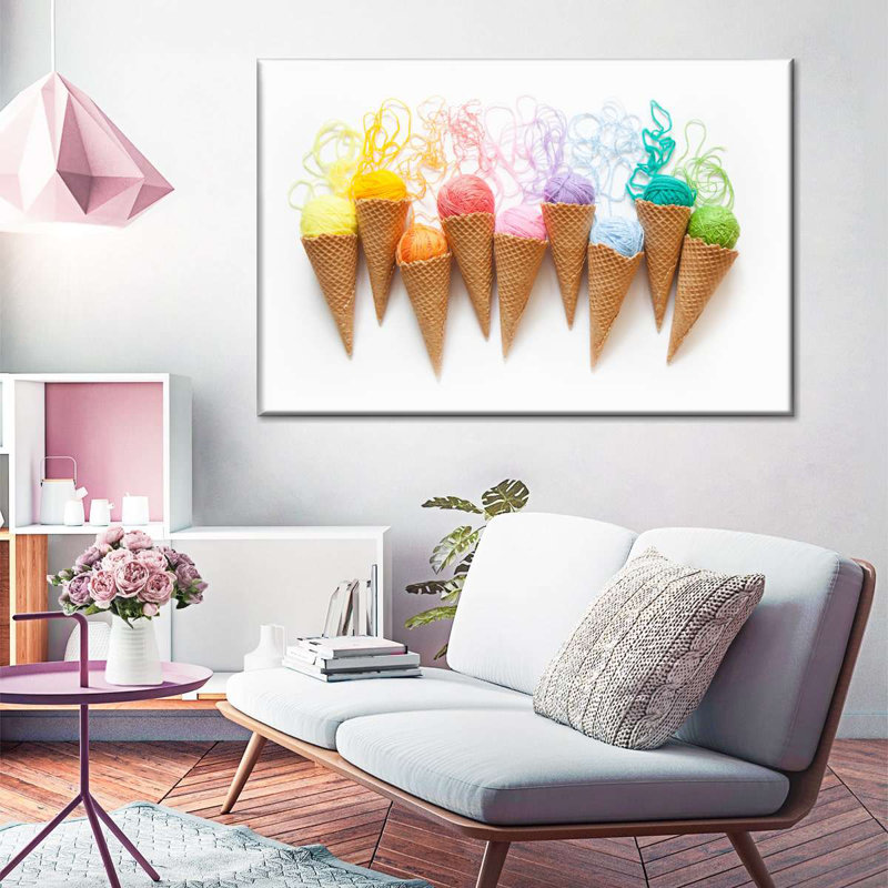 " Ice Cream Threads Canvas Print ", 16" H x 24" W x 1.25" D