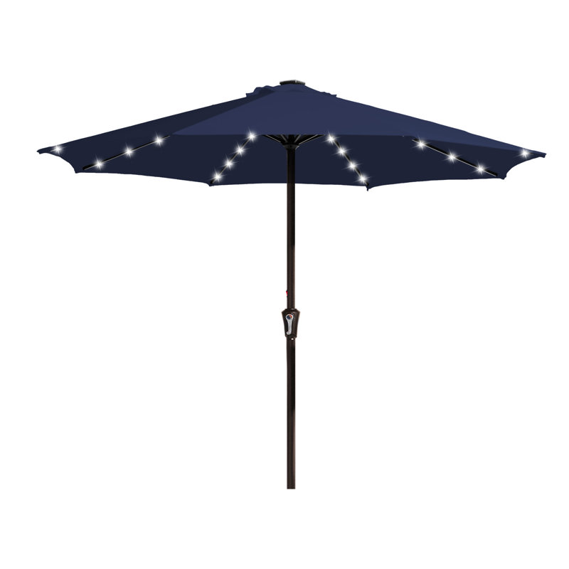Parasol de marché avec manivelle Beka, Marine, H 91,2 po x l 108 po x P 108 po