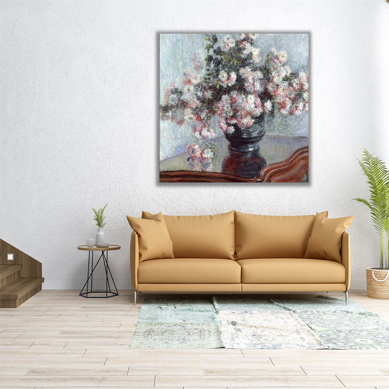 Chrysanthèmes, 1882, reproduction d'art sur toile, H 12 po x l 12 po
