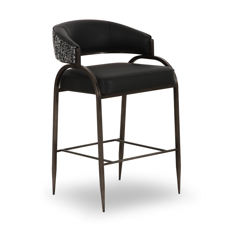 Tabouret de comptoir Tatum, Noir