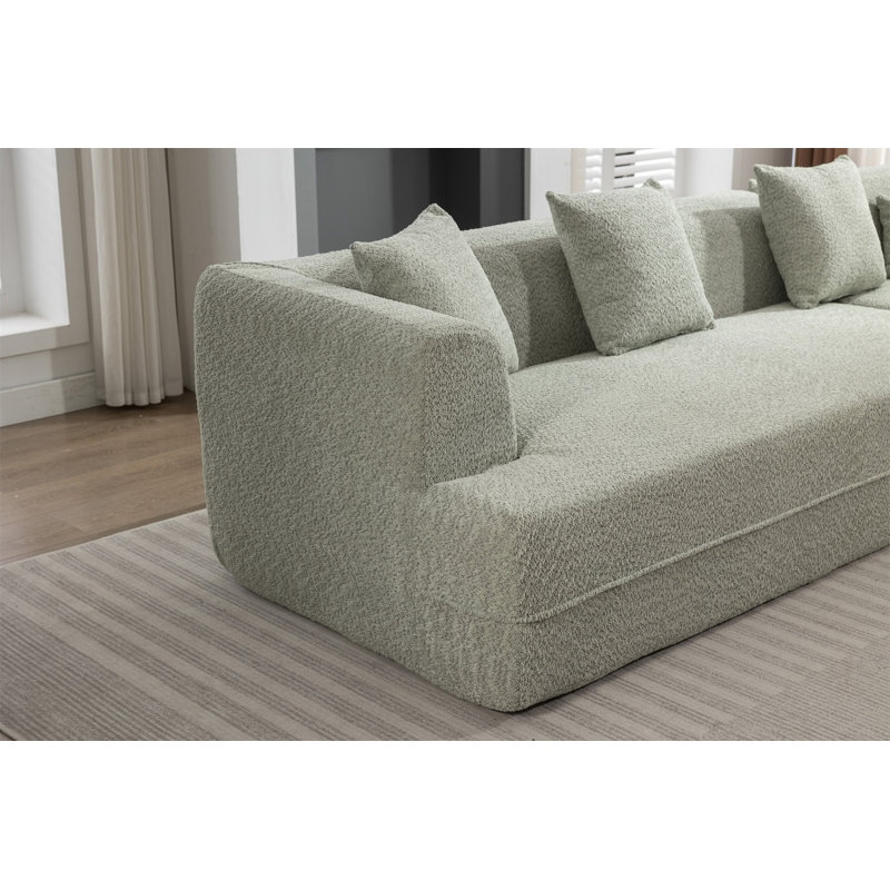 Canapé modulaire Elijus, Tissu vert