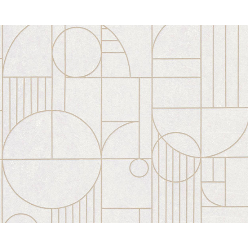Rouleau de papier peint Concord Wall lings L 33 pi x l 21 po, Métallique / blanc