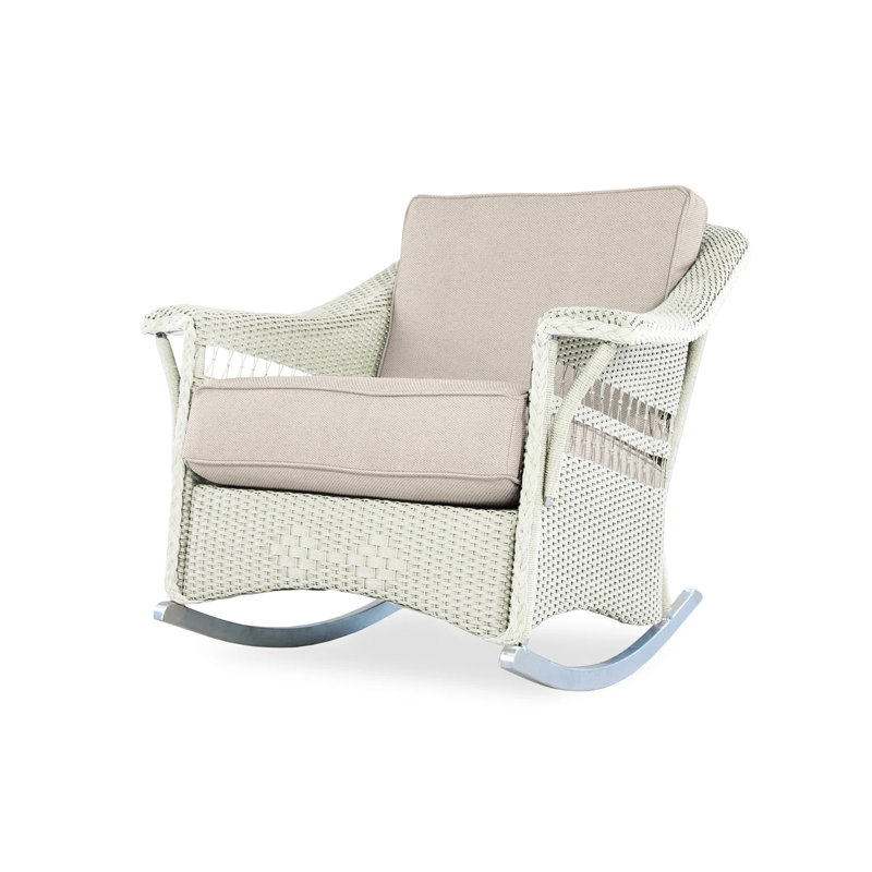 Nantucket Outdoor Rocker Chair, Bright Side Fog, Ivory