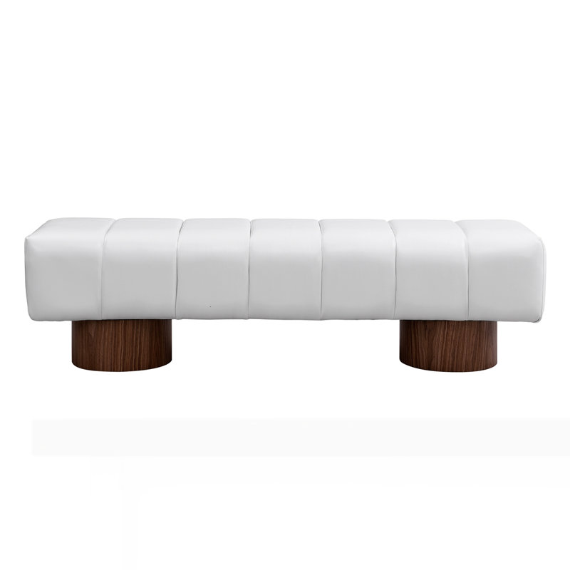 Upholstered Dining Bench For Dining Room, Beige