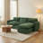 100" Modular L-shaped Sectional Sofa, Chenille Couch With Movable Ottoman For Living Room-516892965