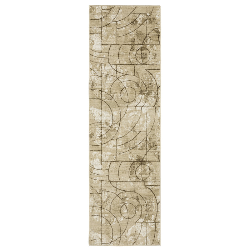 Borisav Geometric Indoor Rug, Runner 2'3" x 7'6"