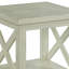 Table de bout Seaside Lodge - Table carrée rustique blanc cassé avec charme bord de mer