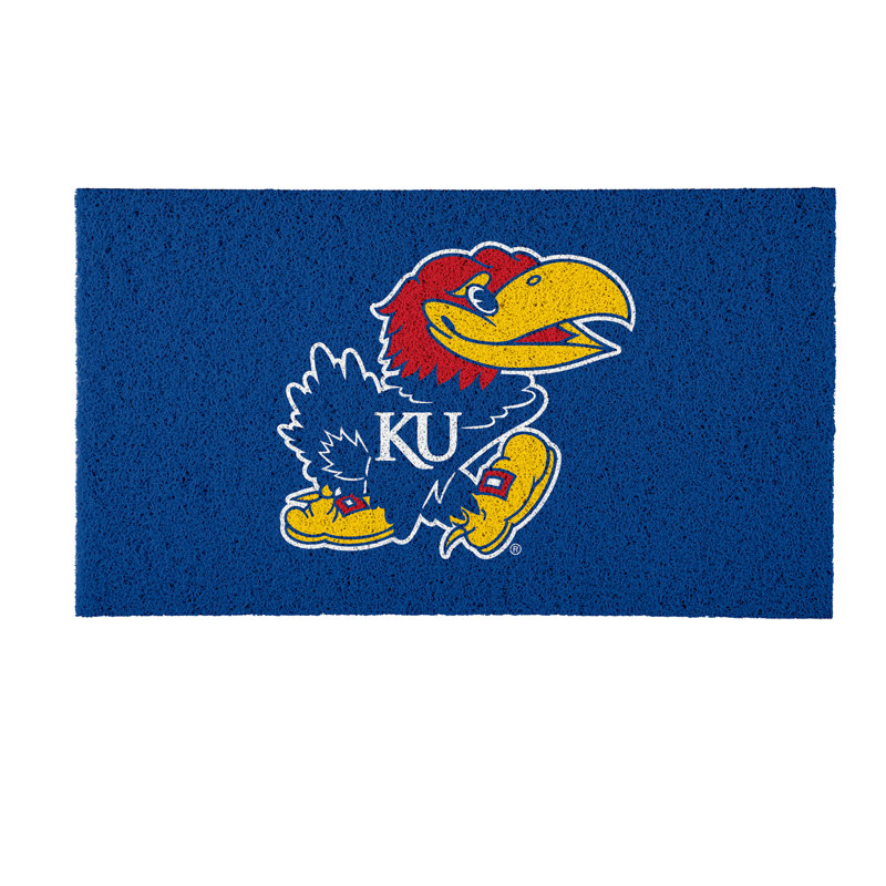 Tapis polychrome en PVC, 16 po x 28 po, Université du Kansas