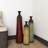 Waltham Multi Colored Metal Tall Enameled Bottleneck Floor Decorative Vase with Chevron Pattern