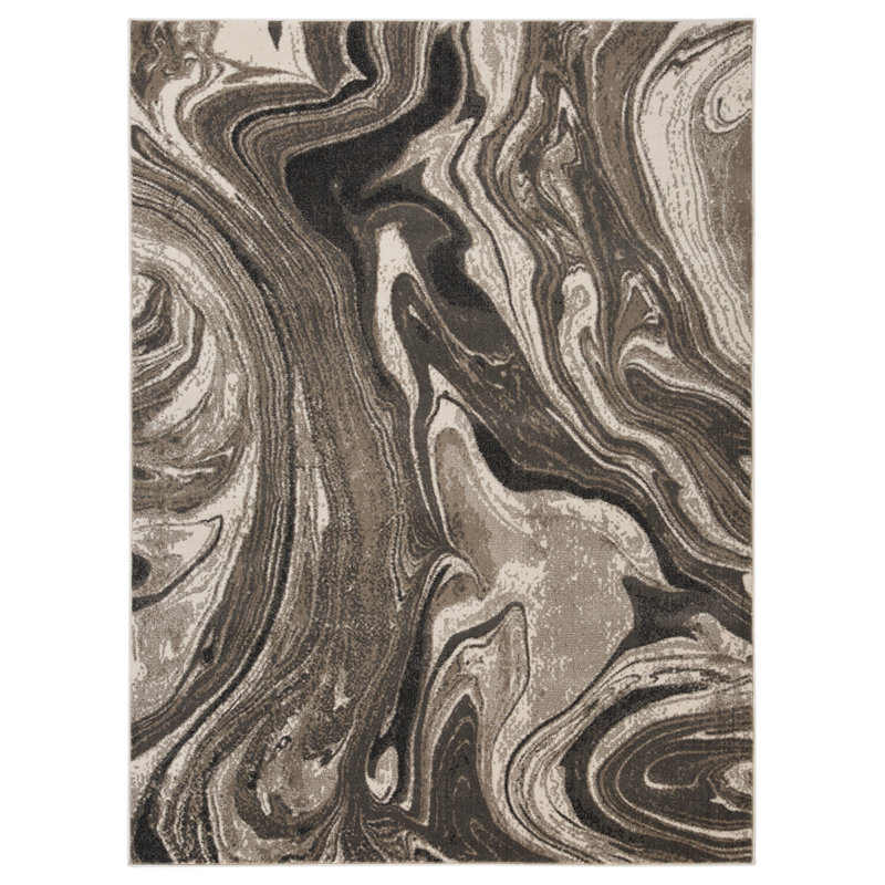 Abstract Indoor Rug, Rectangle 5' x 6'11"