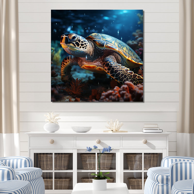 " Abstract Swim I ", 30" H x 30" W x 1" D, Wrapped Canvas