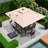 Cheverly 12' x 9' Rectangular Lighted Cantilever Umbrella With Base-265960641
